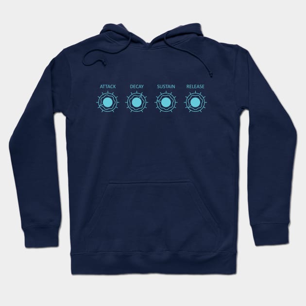 Analogue Synthesizer ADSR Hoodie by Atomic Malibu